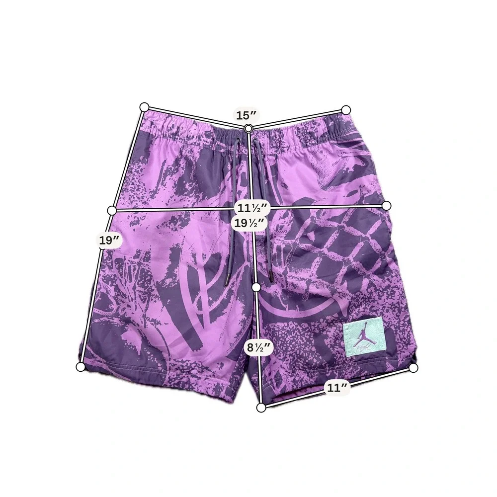 Jordan Jumpman Flight Poolside Shorts Mens Purple Small Swim Trunk Summer CZ4749